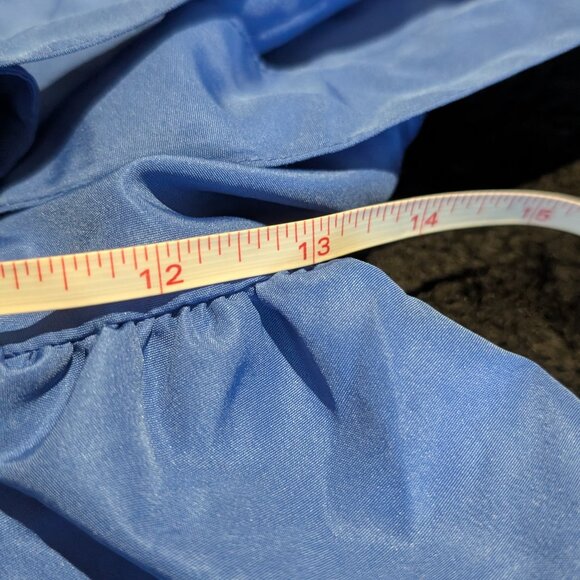 NWOT Monki Women Long Sleeve Midi Wrap Front Side Tie Dress Blue Size 38 (US 6) - Picture 14 of 15